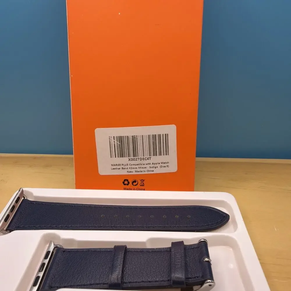 Marge PLUS Apple Watch Band Leather 42mm 44mm Indigo